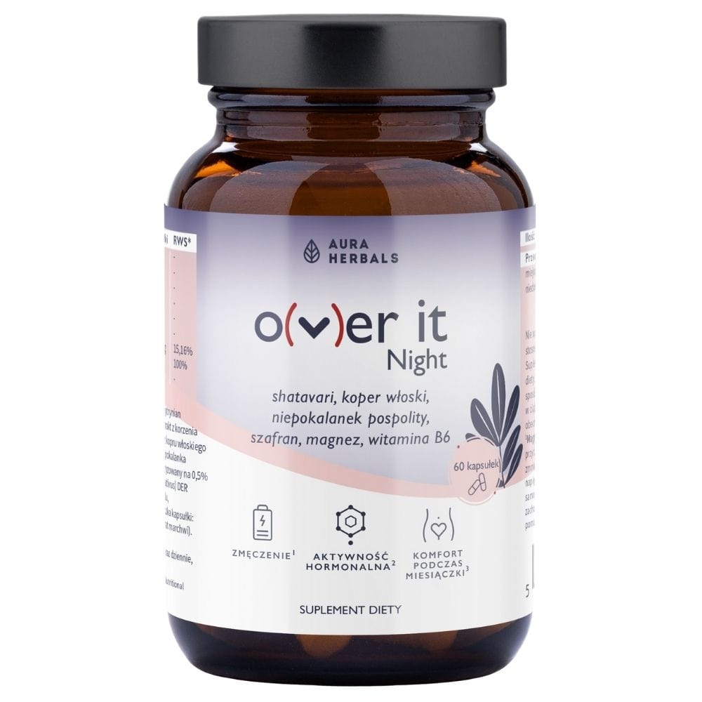 Aura Herbals Over It Night, Comfort During Menstruation - 60 Capsules