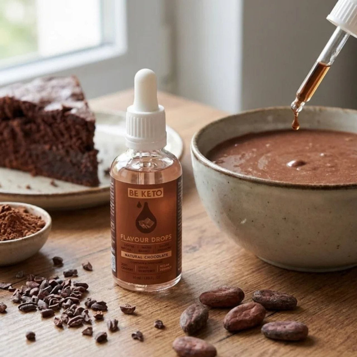 BeKeto Flavour Drops, Natural Chocolate - 50 ml