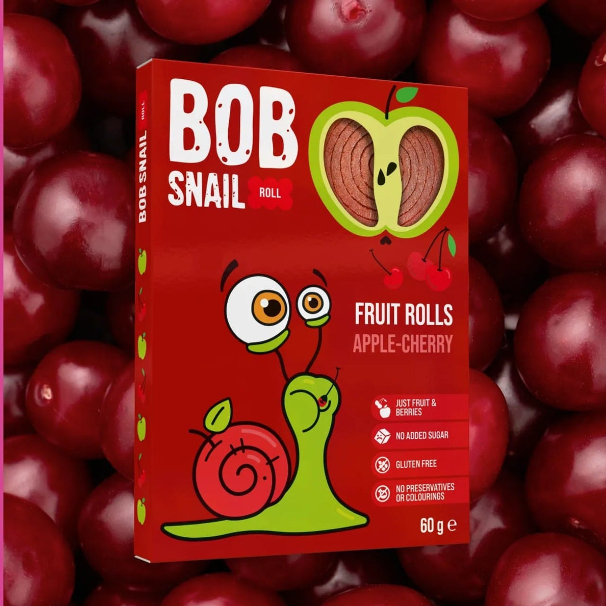 Bob Snail Fruit Rollsy, Apple-Cherry - 60 g