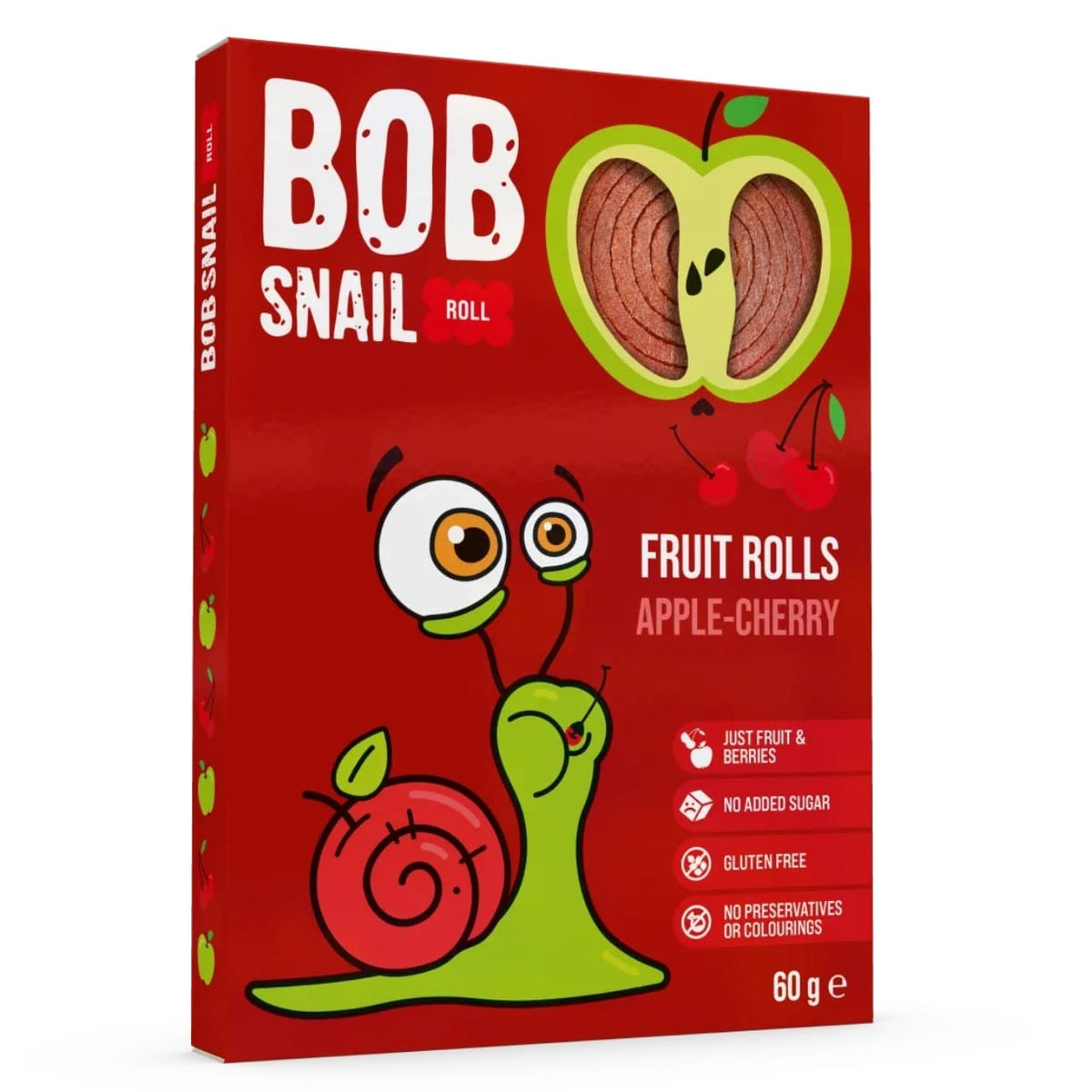Bob Snail Fruit Rollsy, Apple-Cherry - 60 g