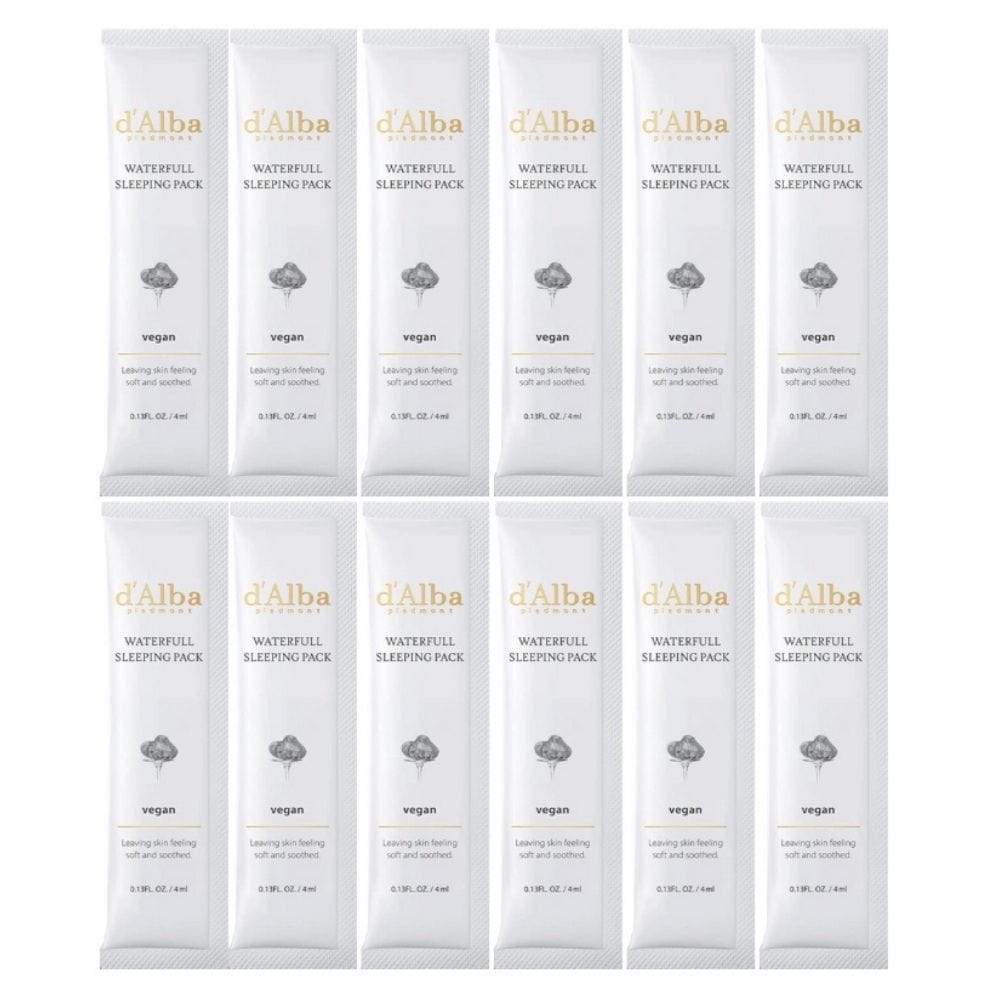 d'Alba Waterfull Vegan Night Mask with White Truffle - 12x4 ml