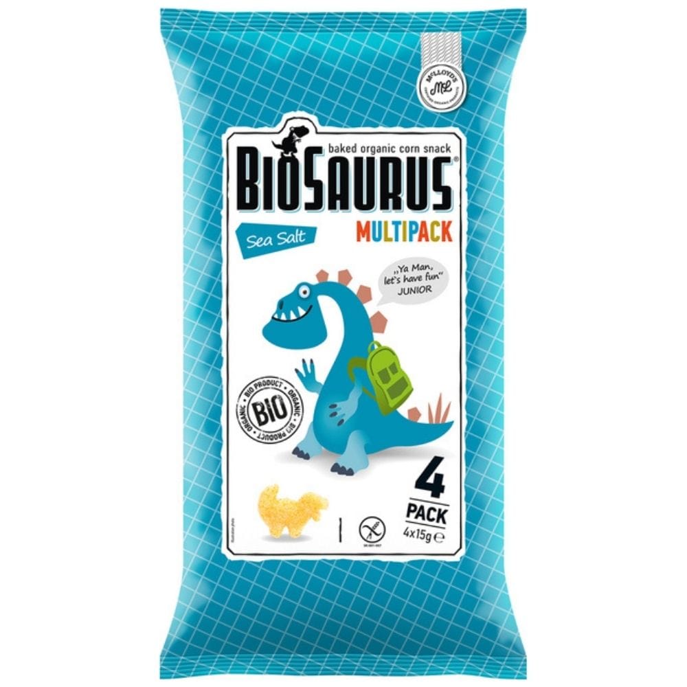 McLloyd's BioSaurus Gluten Free Sea Salt Corn Crisps - 15 g x 4