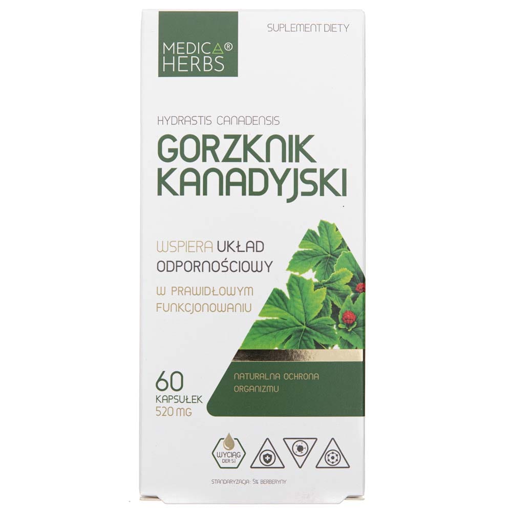 Medica Herbs Hydrastis Canadensis (Canadian Bitterroot) 520 mg - 60 Capsules