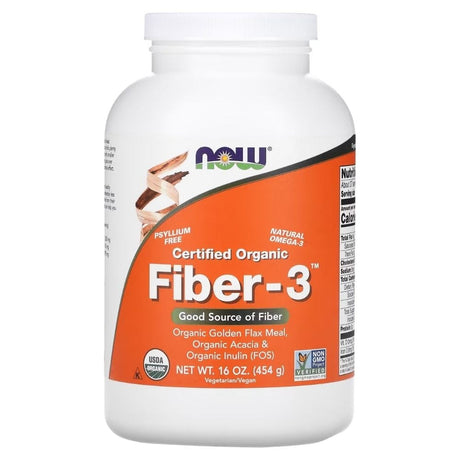 Now Foods Fiber-3, Dietary Fibre Powder - 454 g
