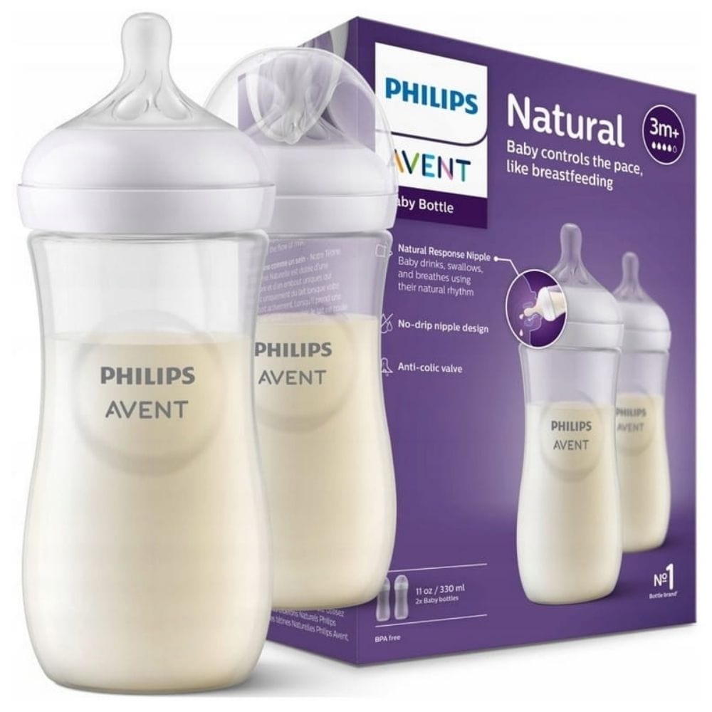 Philips Avent Responsive Baby Bottle Natural - 330 ml x 2