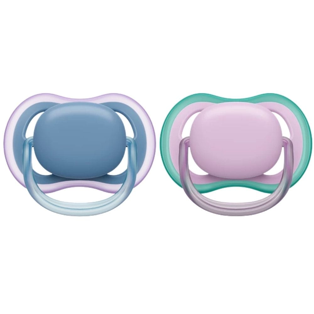 Philips Avent Ultra Air Pacifier, 6-18 Months, Girl - 2 Pieces
