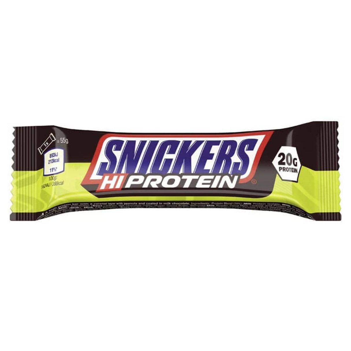 Snickers Hi-Protein Bar Chocolate, Caramel & Peanuts - 55 g