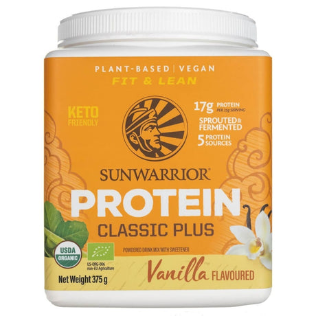 Sunwarrior Classic Plus Protein, Plant Protein, Vanilla - 375 g