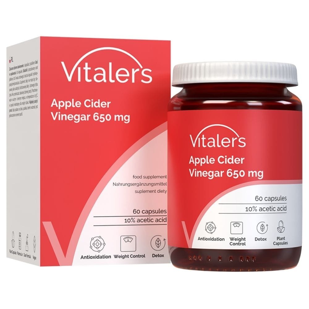 Vitaler's Apple Cider Vinegar 650 mg - 60 Capsules