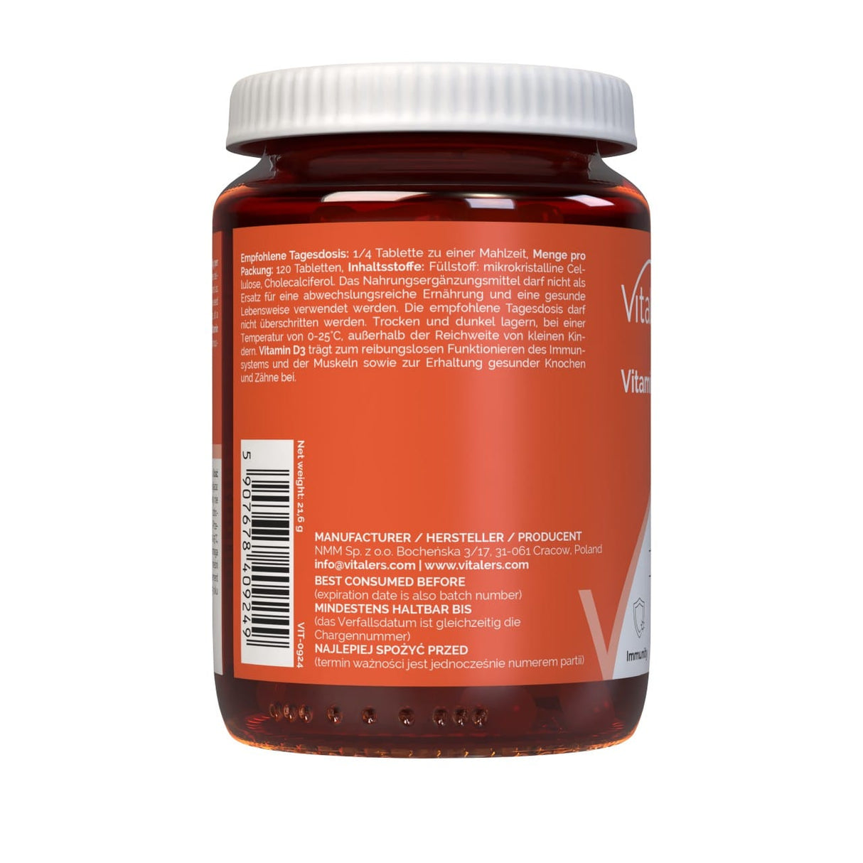 Vitaler's Vitamin D3 16000 IU - 120 Tablets