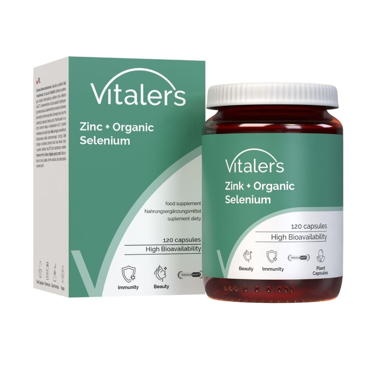 Vitaler's Zinc 15 mg + Selenium 200 mcg - 120 Capsules
