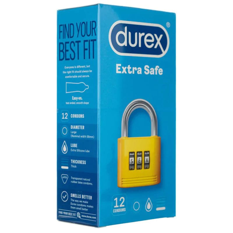 Durex Extra Safe Thicker Condoms - 12 pieces