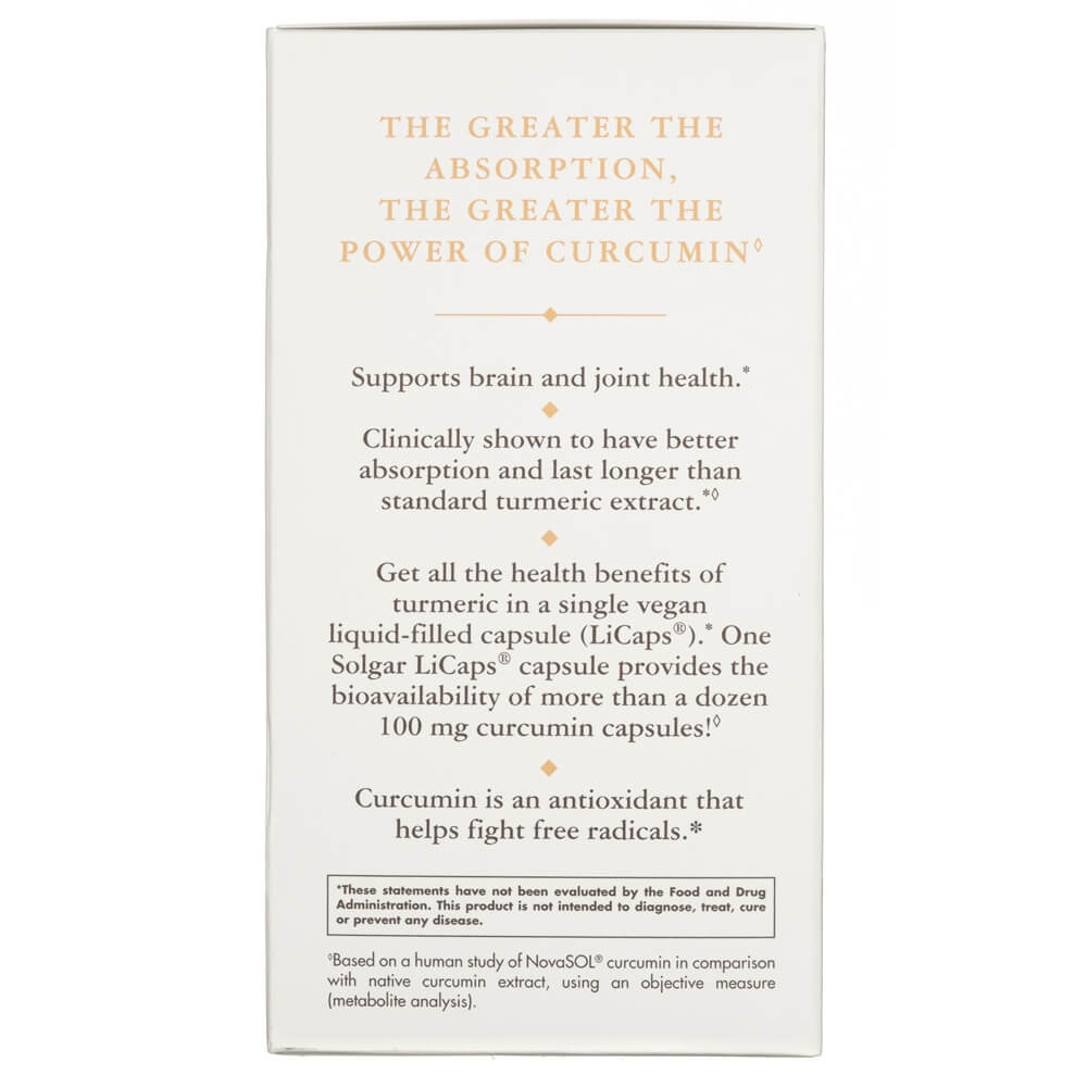 Solgar Full Spcetrum Curcumin Liquid Extract - 90 Softgels