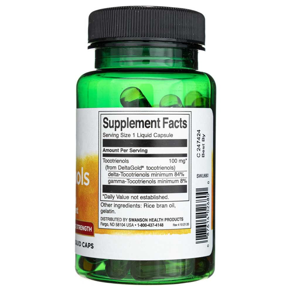 Swanson Tocotrienols - Double Strength 100 mg - 60 Softgels