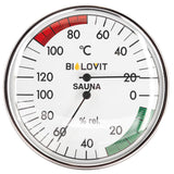 Bilovit Round Sauna Thermometer with Hygrometer