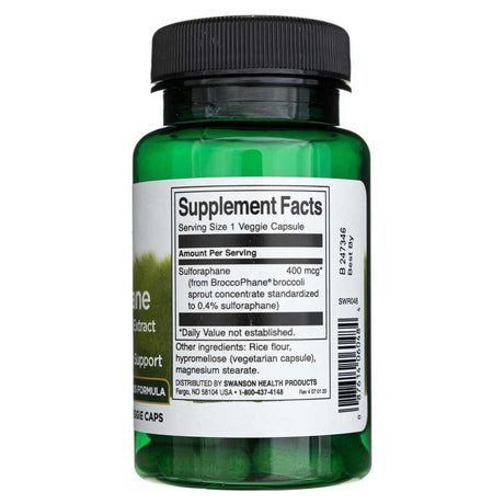 Swanson Sulforafanas iš brokolių 400 mcg - 60 Veggie kapsulių