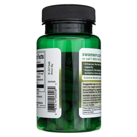 Swanson Sulforafanas iš brokolių 400 mcg - 60 Veggie kapsulių