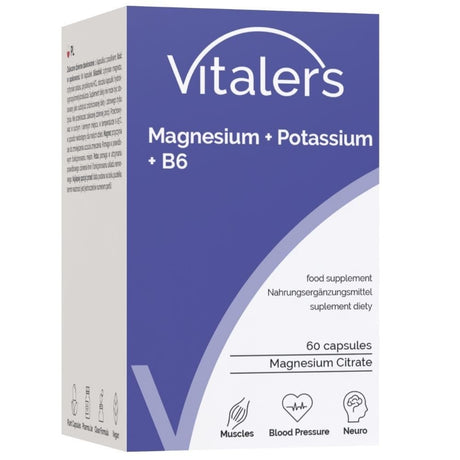 Vitaler's Magnis 100 mg + Kalis 150 mg + Vitaminas B6 6 mg - 60 kapsulės