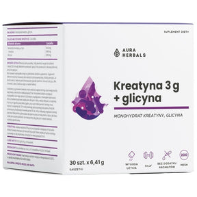 Aura Herbals Creatine 3 g + Glycine 3 g - 30 Sachets