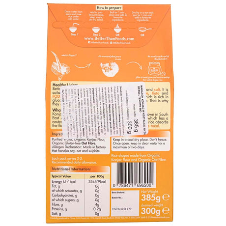 Better Than Foods Konjac Noodle Rice - 385 g