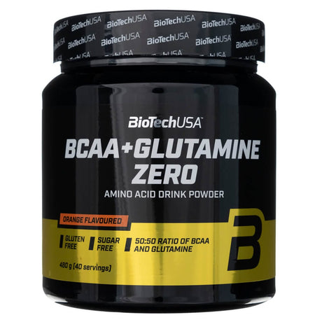 BioTech USA BCAA + Glutamine Zero, Orange - 480 g