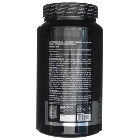 BioTech USA Iso Whey Zero Black, Strawberry - 908 g