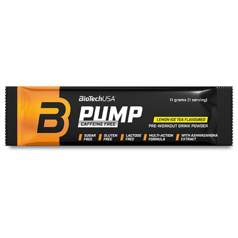 BioTech USA Pump Caffeine Free Powdered Drink, Lemon Ice Tea - 11 g