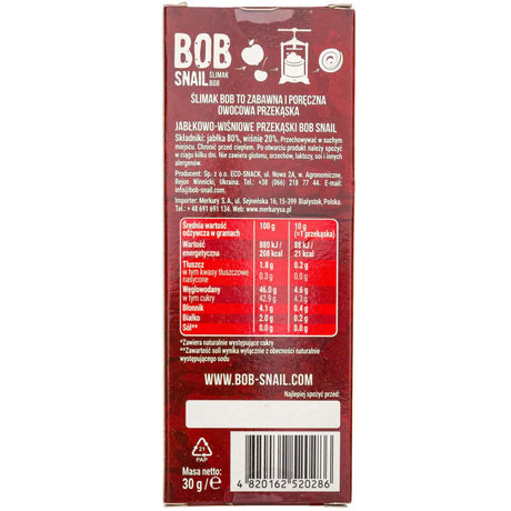 Bob Snail Apple & Cherry Snack with No Added Sugar - 30 g