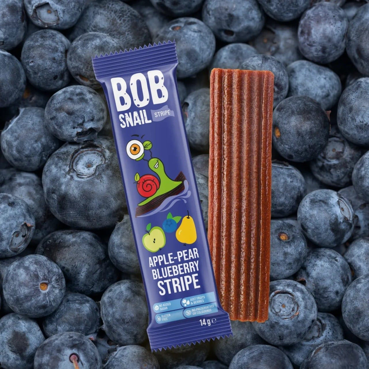 Bob Snail Fruit Strips, Apple, Pear & Blueberry - 14 g