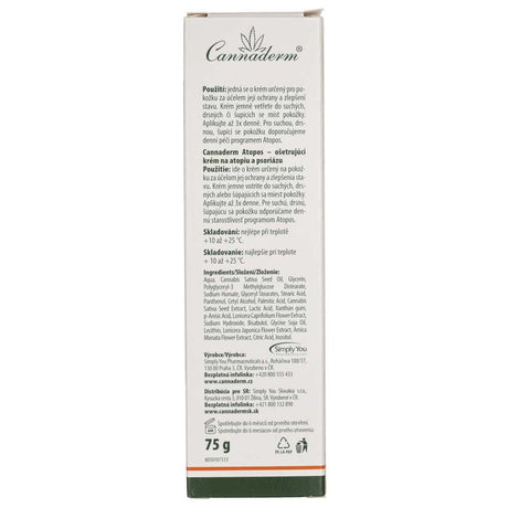 Cannaderm Atopos Cream for AD and Psoriasis - 75 g