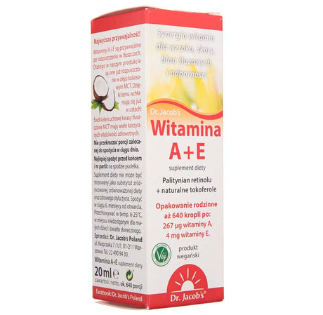 Dr. Jacob's Vitamin A E, drops - 20 ml