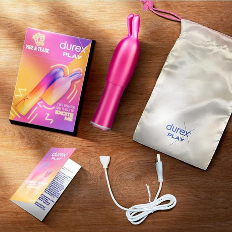 Durex Play Vibe & Tease 2in1 Vibrator with Stimulating Tip