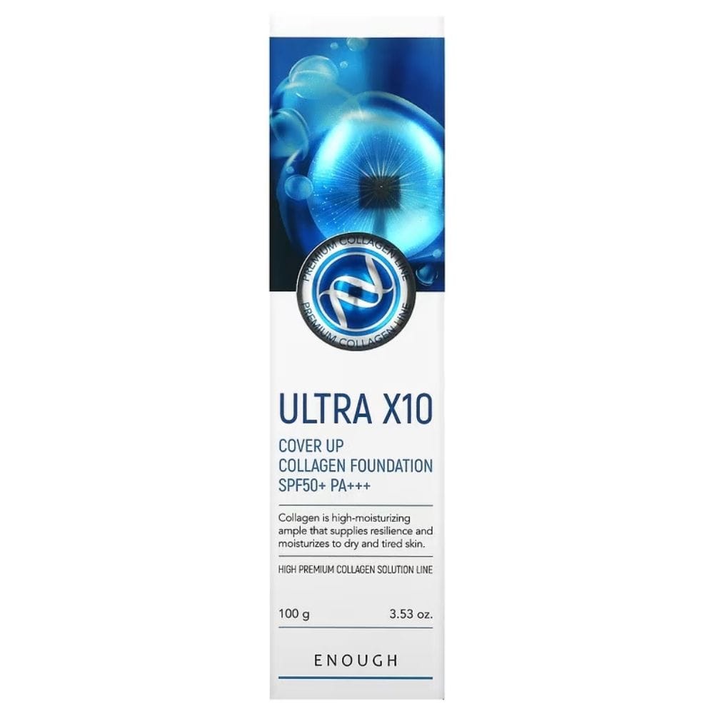 Enough Ultra X10 Cover Up Moisturising Foundation with SPF50+ Shade 23 - 100 g