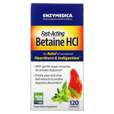 Enzymedica Betaine HCl - 120 Capsules
