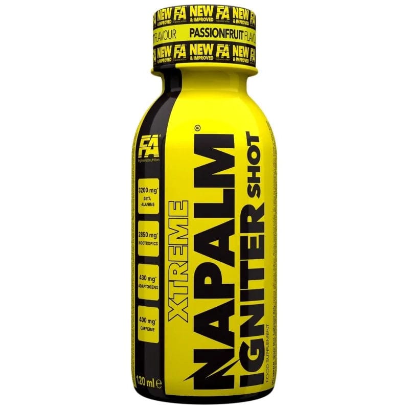 Fitness Authority Napalm Igniter Pre-workout Shot, Passion Fruit - 24 x 120 ml