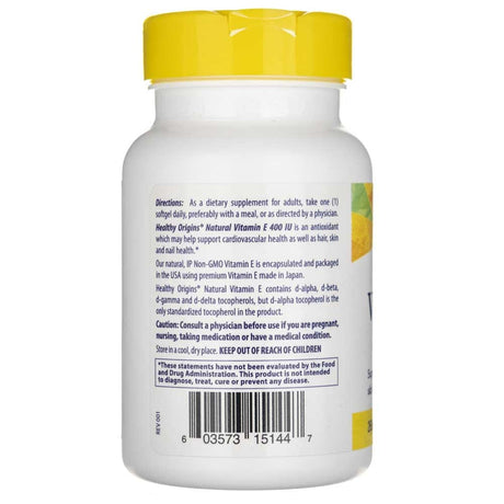 Healthy Origins Vitamin E-400 - 90 Softgels