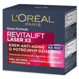 L'Oréal Paris Revitalift Laser x3 Anti-wrinkle Night Cream - 50 ml