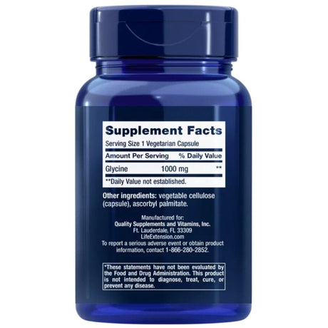 Life Extension Glycine 1000 mg - 100 Veg Capsules