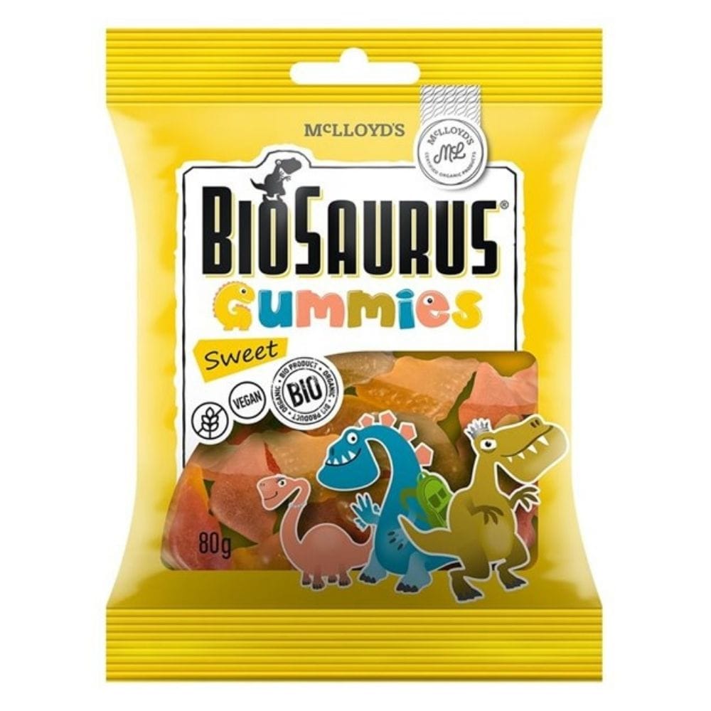 McLloyd's BioSaurus Sweet Gluten-Free Gummies - 80 g