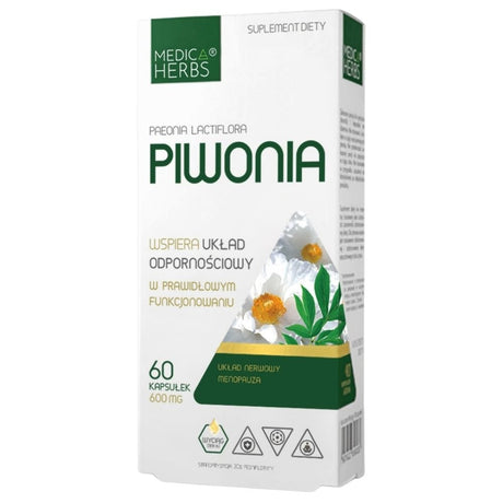 Medica Herbs Peony 600 mg - 60 Capsules