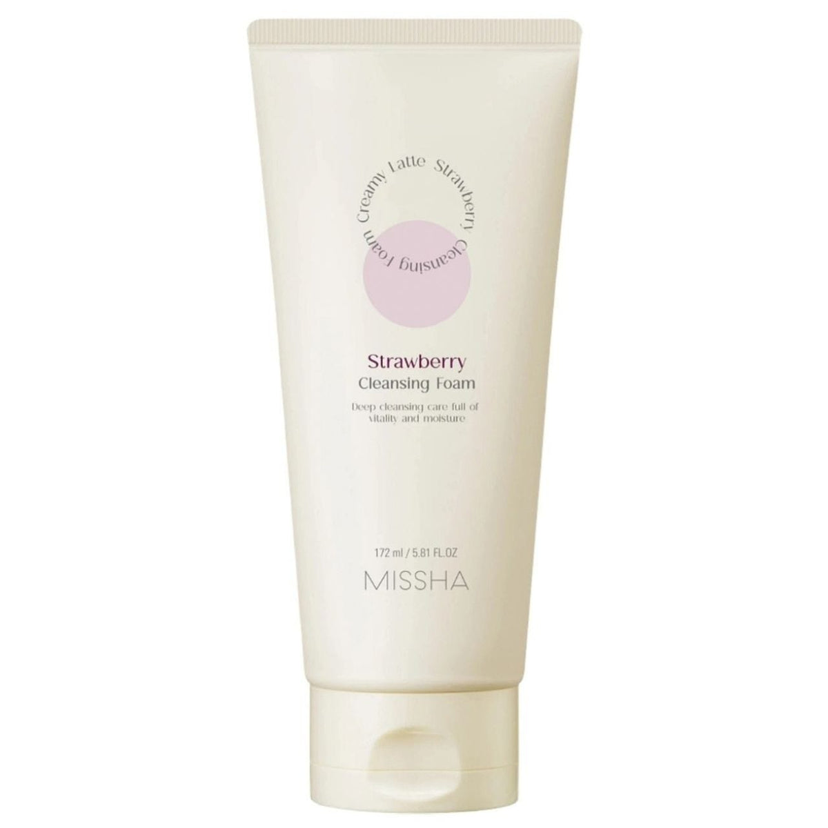 Missha Creamy Latte Cleansing Foam, Strawberry - 172 ml
