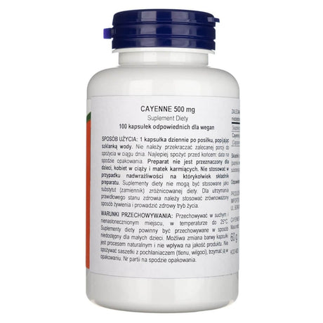 Now Foods Cayenne 500 mg - 100 Capsules