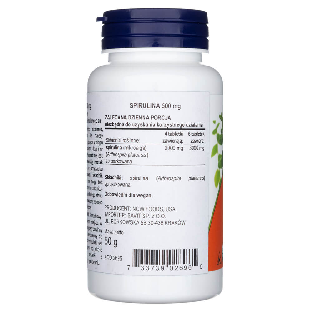 Now Foods Spirulina 500 mg - 100 Tablets