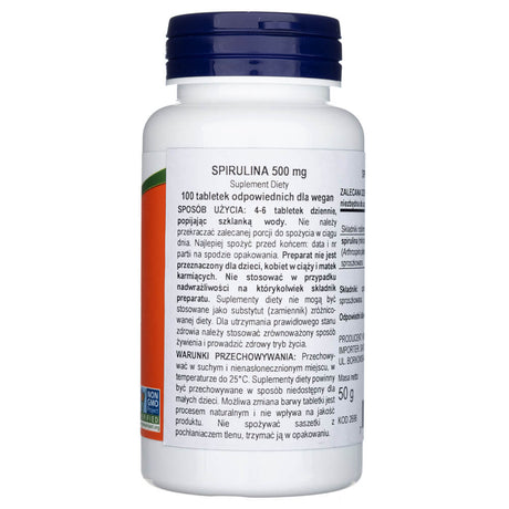 Now Foods Spirulina 500 mg - 100 Tablets