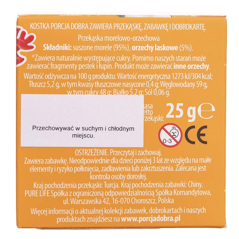 Porcja Dobra Surprise Cube, Apricot Hazelnuts - 25 g