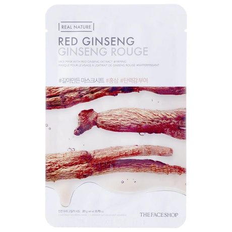 The Face Shop Real Nature, Sheet Mask with Red Ginseng - 20 g