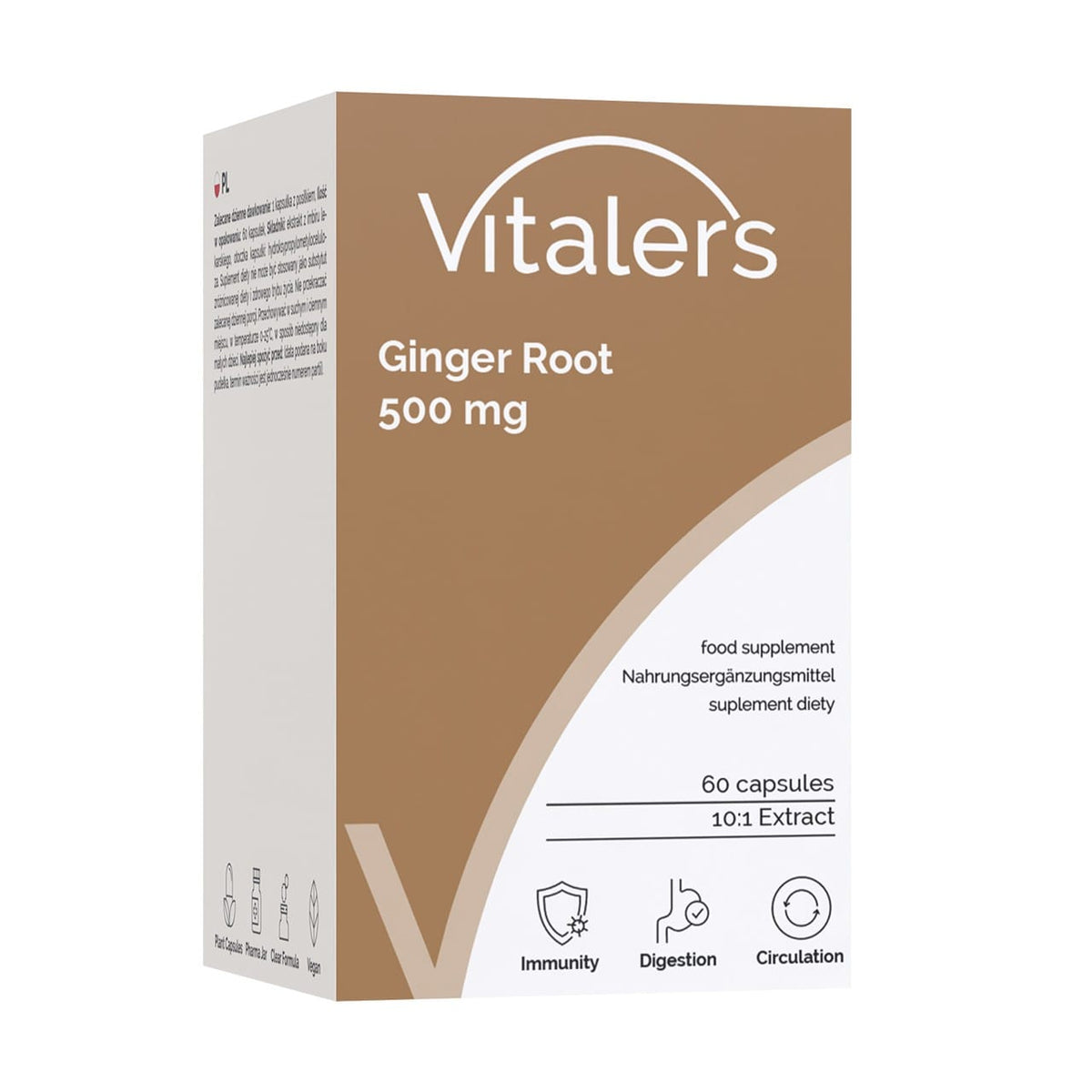 Vitaler's Ginger 500 mg - 60 Capsules