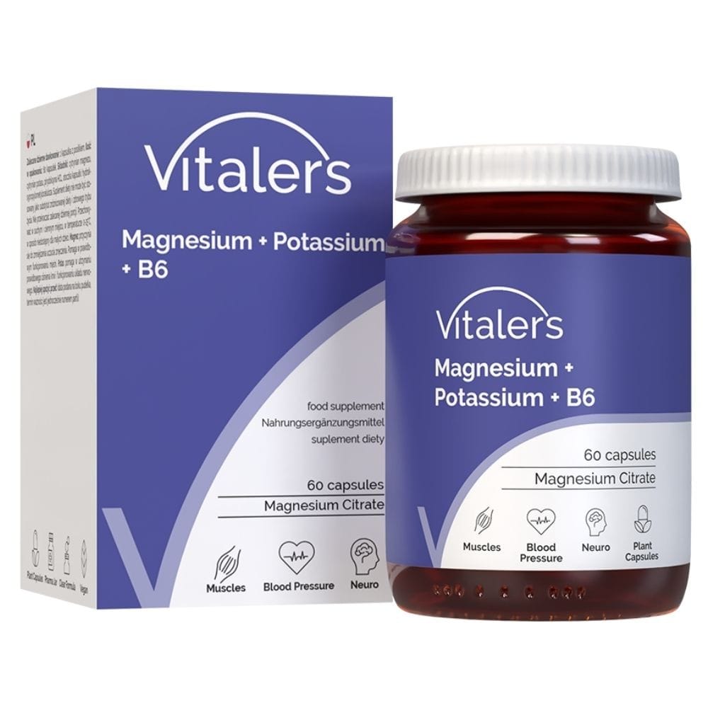 Vitaler's Magnesium 100 mg + Potassium 150 mg + Vitamin B6 6 mg - 60 Capsules