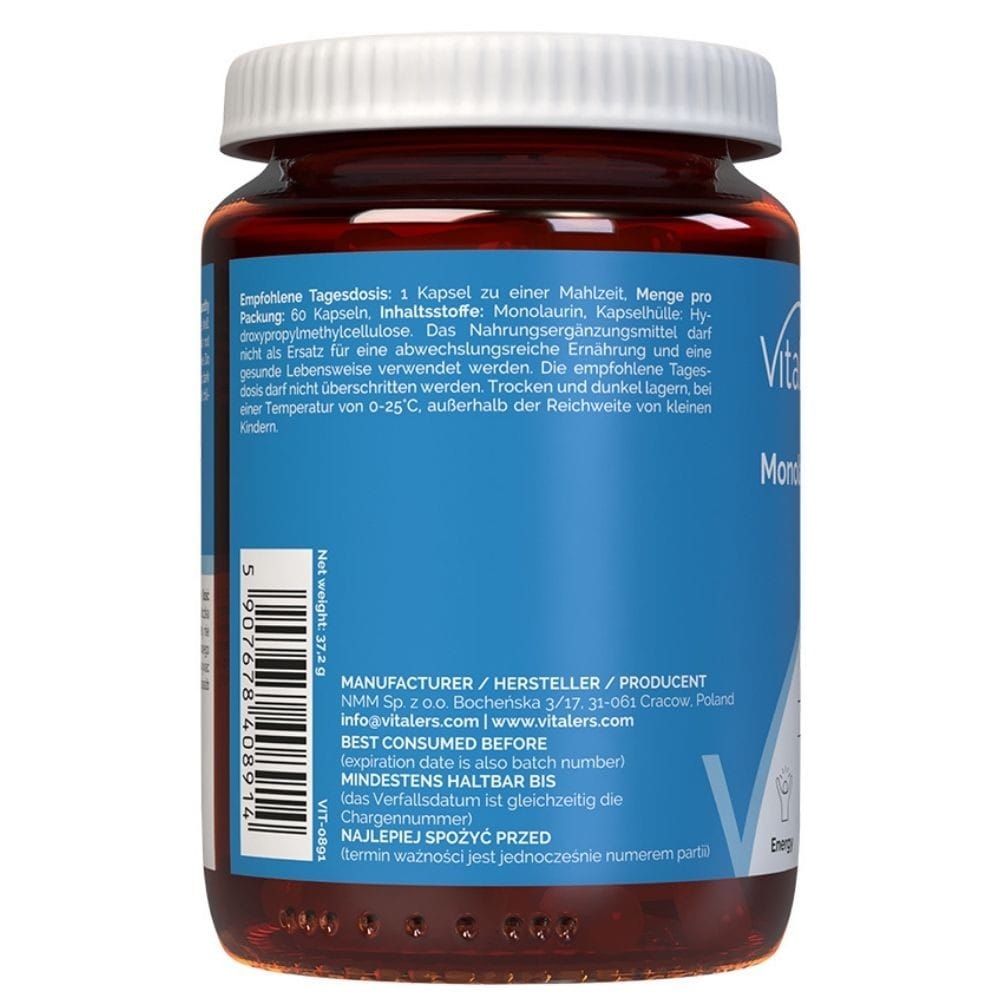 Vitaler's Monolaurin 500 mg - 60 Capsules