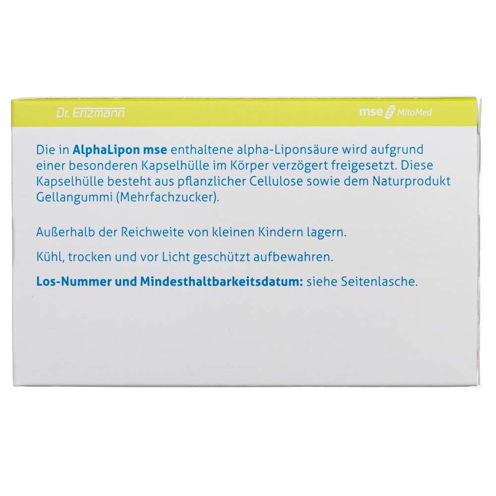 Dr Enzmann MSE Alpha Lipoic Acid 200 mg - 90 Capsules